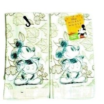 Mickey Mouse Cartoon Sketch Kitchen Towels 2-Piece Fall Leaves Gift NEW - £10.98 GBP
