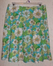 Excellent Womens Gap Seersucker Lined Floral Print Full Skirt Size 2 - £19.84 GBP