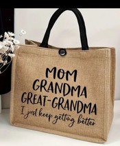 Canvas Grandma Bag -  Gift Tote Bag for Women - £12.23 GBP