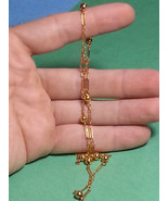 Monet Gold Tone Women Neck chain with Beads 15&quot; Long  - $19.35