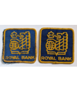 ROYAL BANK CANADA SEW ON PATCH SET OF 2 VINTAGE RETRO BANKING RBC CANADI... - $27.40 CAD
