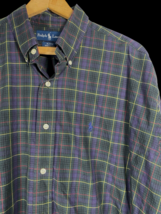 Ralph Lauren Blake Shirt Size L Green Blue Plaid Button Up Mens Allison ... - $37.15