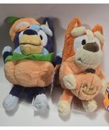 Bluey &amp; Bingo Soft Halloween Pumpkin Backpack Clip Plush 8" - €30,37 EUR