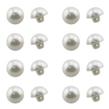 Half Domed Pearl Button 50Pcs 15Mm White Round Half Ball Abs Plastic Pea... - £13.53 GBP