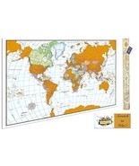 World Map US United States Countries Travel Accessories Tracker 33&quot; Scra... - £12.97 GBP