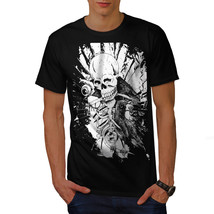 Wellcoda Rock Skull Raven Mens T-shirt, Horror Graphic Design Printed Tee - $25.37+