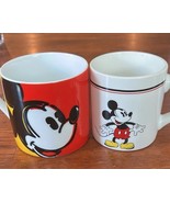 Disney Mickey Mouse Mug Pair. 12oz And 8oz. Rare - $10.00
