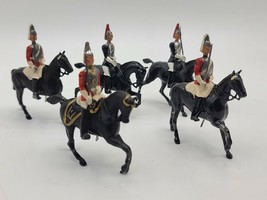(5) Vintage Britains Ltd. Mounted Life Guards Lead Painted British Regiments - £52.30 GBP