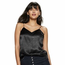 Nine West Satin Layering Cami DULL BLACK Women&#39;s Sz XS NWT MSRP$30 - $16.38