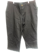 Ralph Lauren Women&#39;s Size 16W Black Stretch Cotton Capri Crop Pants - €42,72 EUR