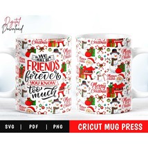 Cricut Mug Press Svg, Christmas Mug Wrap Infusible Ink Sheet, Mug Wrap Design - £3.88 GBP