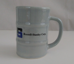 Vintage Russell-Stanley Corp. Light Gray Barrell 4.38&quot; Coffee Cup - £9.14 GBP