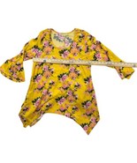Bobbie Brooks Womens 3/4 sleeve Yellow pink floral blouse size 1X - £7.77 GBP