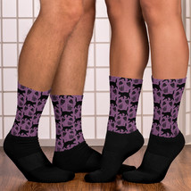 Magic Cat &amp; Heart Witchcraft Dulux Damson Dream 4 Foot Sublimated Socks - £10.45 GBP
