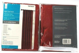 2 Packs Home Style Selections 0076221 Bernard Red Back Tab Panel 40" X 63" image 2