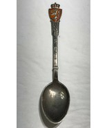 NORWEGIAN Y AKSEL HOLMSEN ENAMEL Norway Coat of Arms Sterling Silver Spoon - $135.52 CAD