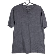 Murano TShirt M Mens Heather Gray VNeck Short Sleeve Cotton Blend Classic - £12.36 GBP