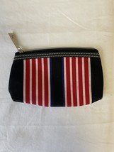 Lancome Women&#39;s Mini Pouch Striped Black, Red and White Makeup Coin Purs... - $5.94