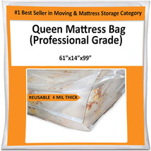 Queen Mattress Bag 4 Mil Heavy Duty Thick Plastic Wrap Protector 1? X14?... - £37.95 GBP