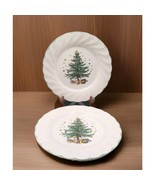 Set of 2 Nikko Happy Holidays Christmas Swirl Dinner Plates 10.75&quot; - $37.95