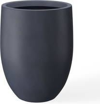 Kante 21.7&quot; H Dark Gray Concrete Tall Planter, Large Outdoor Indoor Decorative - $84.99