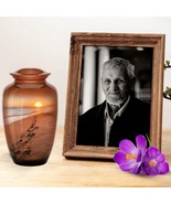 Ocean Footprints Cremation Urn for Human Ashes Adult Funeral, Beach Memo... - $89.67