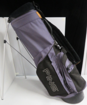 Vintage PING Hoofer Karsten Carry Stand Golf Bag Purple Black - $197.95