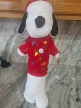 Peanuts Snoopy Dog Toy squeaks rare Vintage looking 22 inches upc 047475... - $54.33