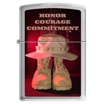 Zippo Lighter - Honor Courage Commitment High Polish Chrome - 852878 - $26.96
