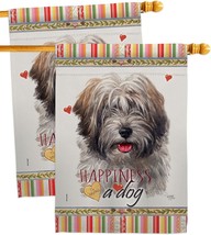 Tibetan Terrier Happiness House Flag 2 Pcs Pack Dog Puppy Spoiled Paw Ca... - $41.99