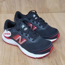 New Balance Kids Sneakers Sz 11.5W 680 V6 Lace-up Running Shoes Black Red - £23.49 GBP