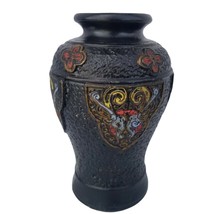 Vintage Tokanabe Ware Art Pottery Vase Made in Japan 1920s Black Decor t... - £31.41 GBP