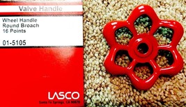 Wheel Red Handle rOund Broach for 16 point spigot faucet hose bibb LASCO... - $26.11