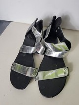 Nicole Womens Sandals Silver Size 6 1/2m Straps  - £13.84 GBP