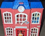 Fisher Price Sweet Streets School Building House Handle Carry Dollhouse ... - $29.69