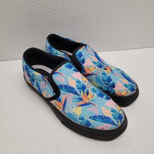 Yes We Vibe Slip On Shoe Tropical Multicolor Adult Unisex Size Women&#39;s 9... - $29.60