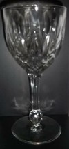 6&quot; Clear Wine Glass Goblet with Faceted Ball Stem - £15.82 GBP