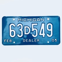 2005 United States Michigan Base Dealer License Plate 63D549 - £13.29 GBP