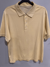 Silk NAT NAST Polo Shirt-Cotton Short Sleeve EUC Mens Medium - $8.79