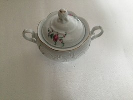 Royal Kent Rose Gold Trimmed sugar bowl with lid and handles made in Poland - €34,54 EUR
