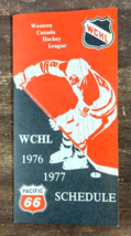 Vintage 1976-77 WCHL Western Canada Hockey League Pocket Schedule Pacifi... - $14.84