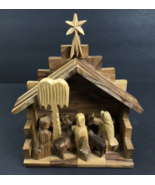 Nativity Scene Handmade Olive Wood Bethlehem Holy Land Israel Christmas ... - €31,29 EUR