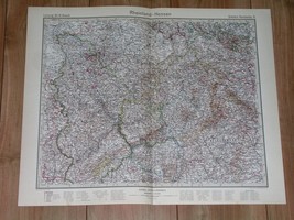 1932 Original Vintage Map Of Rhineland Rheinland Ruhrgebiet Frankfurt Germany - $24.11