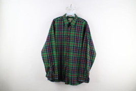 Vintage LL Bean Mens Large Traditional Fit Collared Flannel Button Down Shirt - £34.91 GBP