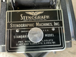 Vintage Antique STENOTYPE Stenograph Machine with Original Case  Patent - £108.73 GBP