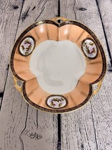 Hand Painted Noritake Bowl Gold Trimmed Morimura Bros Scalloped Edge * V... - $11.88