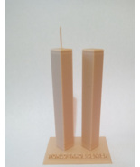 Twin Towers Model- 3D Printed  4&quot;x3&quot;x2&quot; Higt light !! 3 color play Red G... - $63.68 CAD