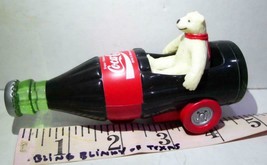 COKE Burger King Vintage Coca Cola Polar Bear Pull and Go Bottle Car RARE - £26.55 GBP