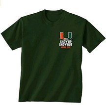 NWT NCAA Miami Hurricanes Football Mens XXL Schedule 2017 Short Sleeve Shirt - $18.76