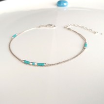 Sterling silver dainty anklet,delicate silver anklet,tiny ankle bracelet... - $35.95